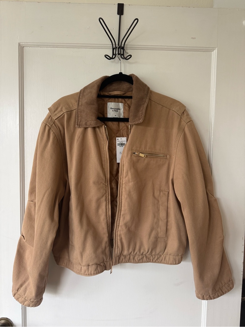 Abercrombie & Fitch Cropped Twill Workwear Jacket - Picture 2 of 4